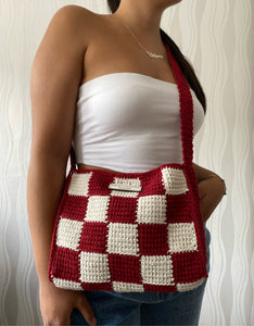 Big Checkerboard Shoulder Bag - Theara Collective Handmade - Theara Collective