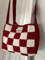 Lade das Bild in den Galerie-Viewer, Big Checkerboard Shoulder Bag - Theara Collective Handmade - Theara Collective

