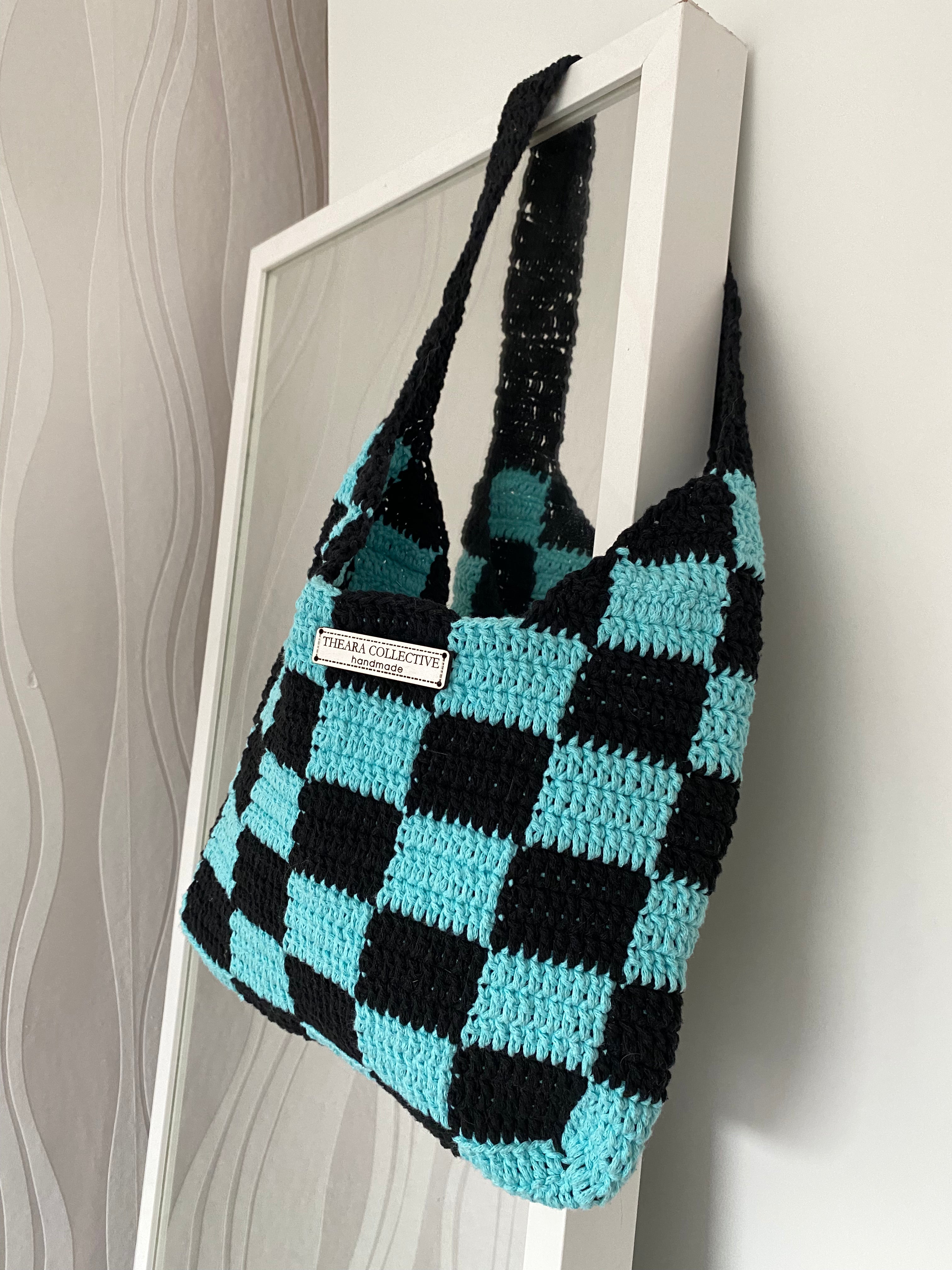 Checkerboard Shoulder Bag - Theara Collective Handmade - Theara Collective