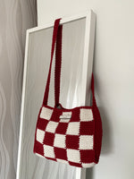 Ladda upp bild till gallerivisning, Big Checkerboard Shoulder Bag - Theara Collective Handmade - Theara Collective

