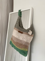 Lade das Bild in den Galerie-Viewer, Green Beige Shopper Bag - Theara Collective Handmade - Theara Collective
