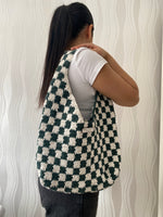 Load image into Gallery viewer, Checkerboard Shopper - Theara Collective Handmade - Theara Collective
