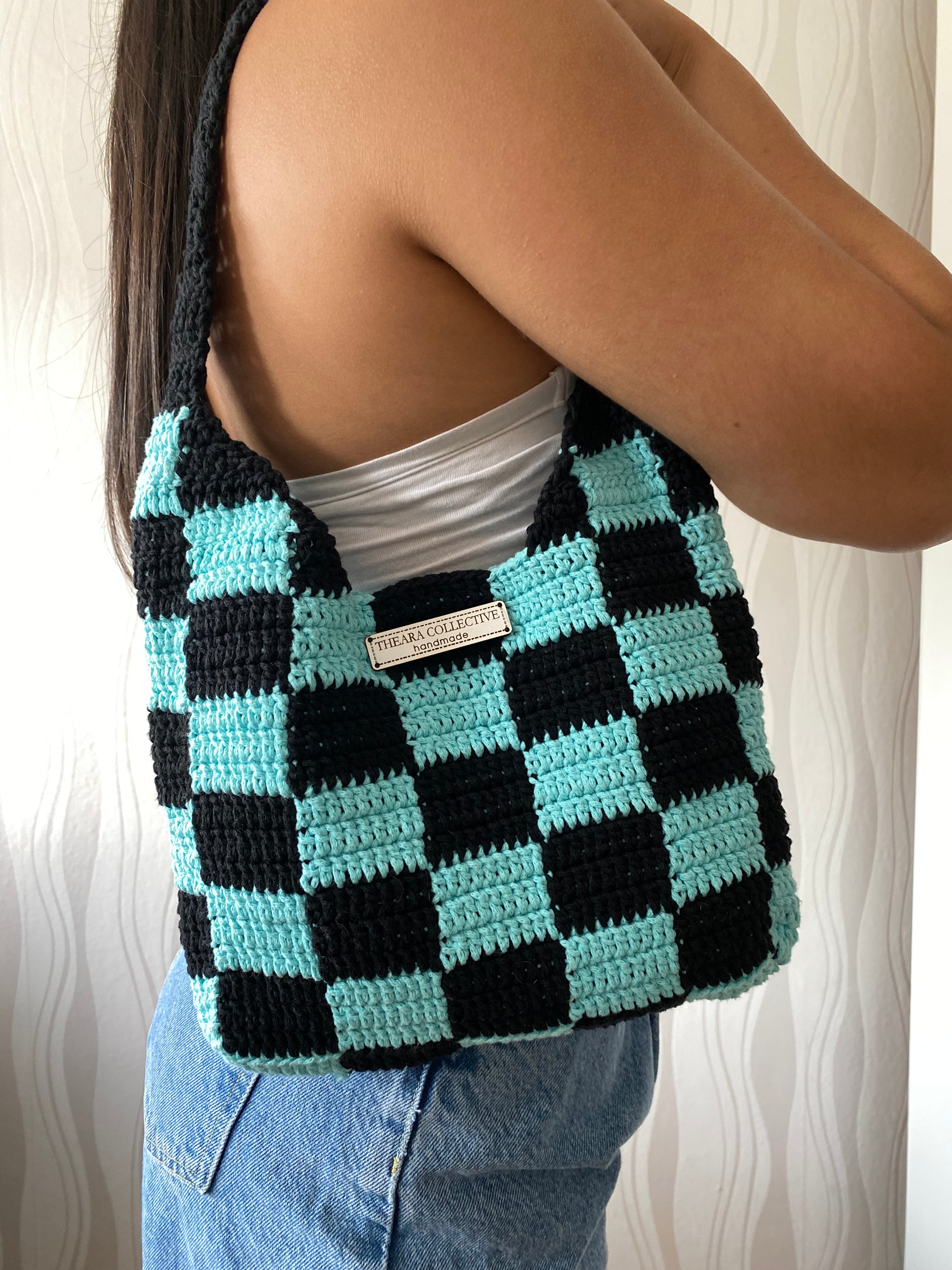 Checkerboard Shoulder Bag - Theara Collective Handmade - Theara Collective